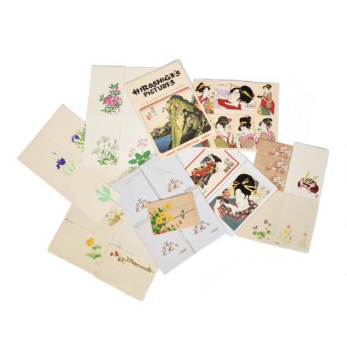 ESCUELA JAPONESA, SIGLO XX. Lote de varias postales japonesas, circa 1980.