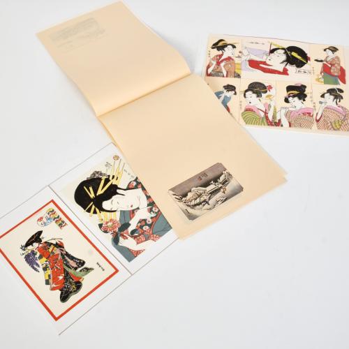 ESCUELA JAPONESA, SIGLO XX. Lote de varias postales japones