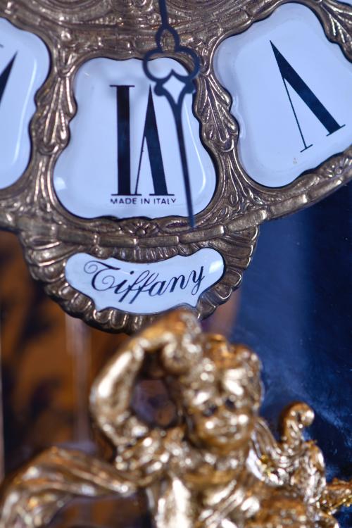 Napoleon III style table clock with base, 20th century.