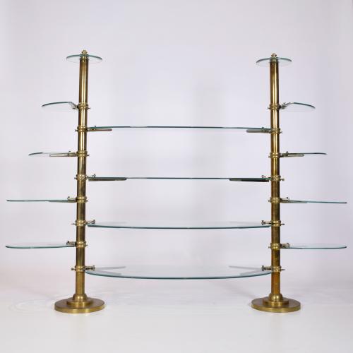 AFTER MAISON BAGUES MODELS. Shelving unit, second half of the 20th century.