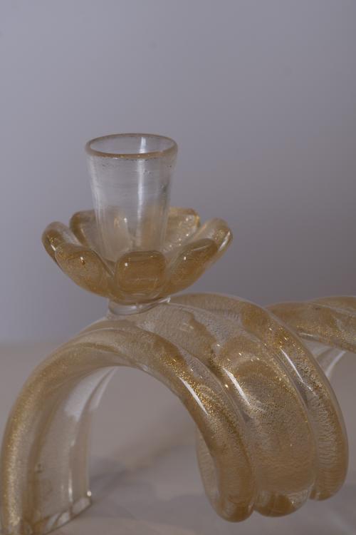 ATTR. TO SALVIATI & CO. Set of table candelabrum and pear.