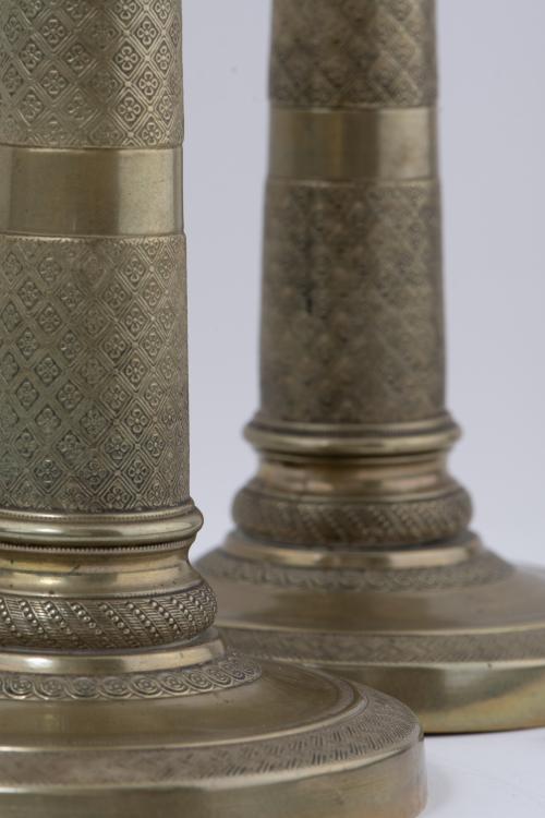 Pair of Charles X candlesticks, 19th century.