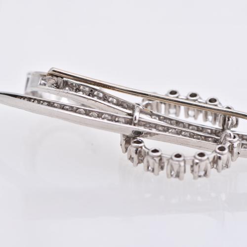 Bow-shaped brooch with diamonds, 1960&#39;s.