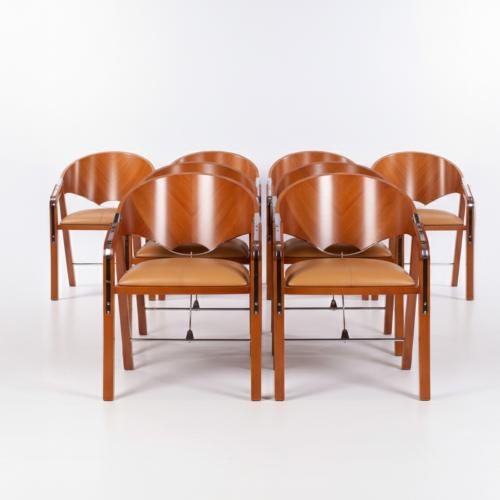 JAUME TRESSERRA (BARCELONA, 1943) Set of 8 'Spinnacker' chairs.