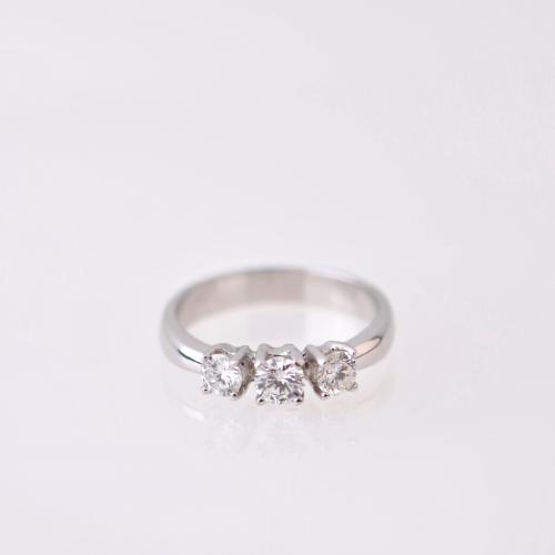 Diamonds triplet ring.