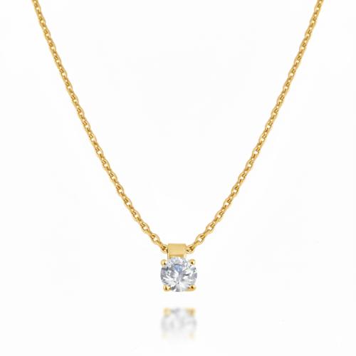 Pendant with diamond and claw setting.