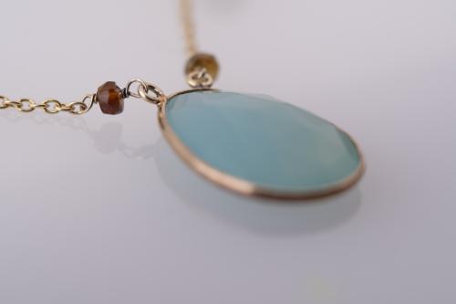 Long necklace.