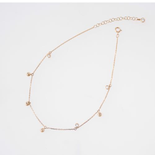 Diamonds ankle bracelet.