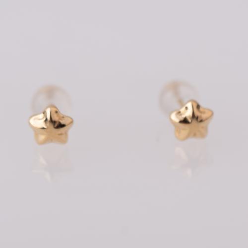 Star-shaped earrings.
