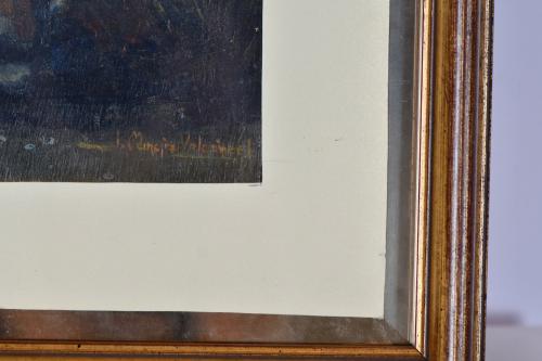 ESCUELA ESPAÑOLA, SIGLO XX. "Mujer con cesto".