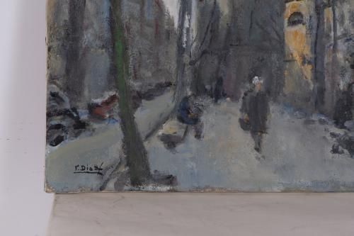 FRANCISCO DIAZ SÁNCHEZ (1912 - ?) &#39;Urban landscape&#39;.