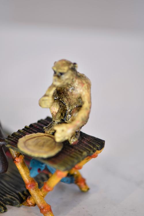 AFTER MODELS BY FRANZ XAVIER BERGMANN, bronze, ‘The Bird Ta