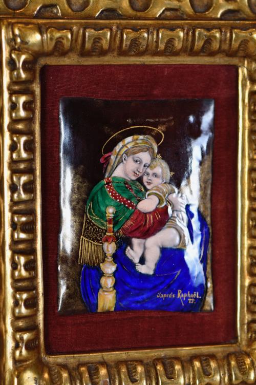 Placa religiosa francesa.