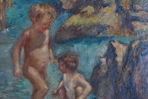 RAFAEL ESTRANY Y ROS (1884-1958). ‘Children on the shore’.