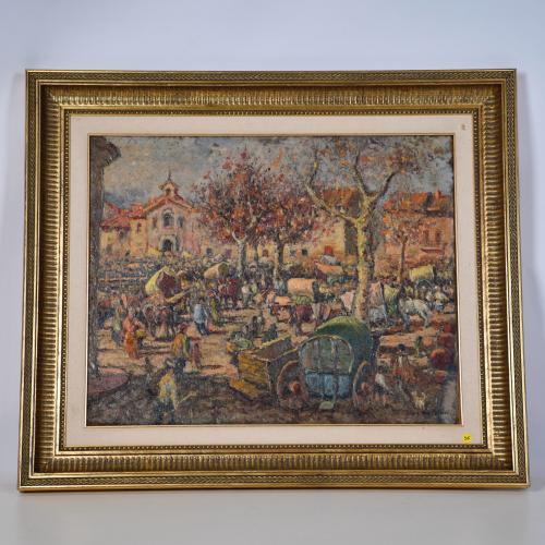 JOAN DE PALAU (1919-1991). 'Village'.
