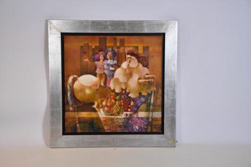 JOSEP BAQUÉS (1931-?).  &#39;Infants sobre el Equus&#39;, Toscana, 