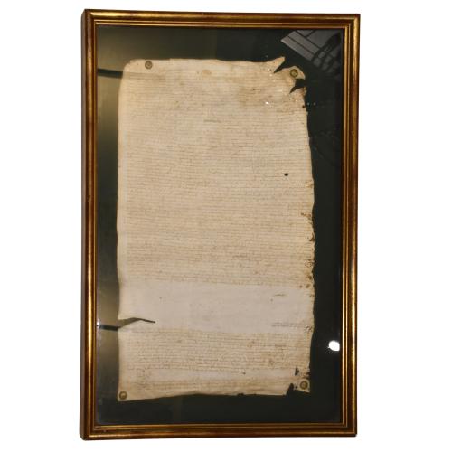 ATTRIBUTED TO THE CATALAN-ARGONESE SCHOOL, notarial document, 15th century.