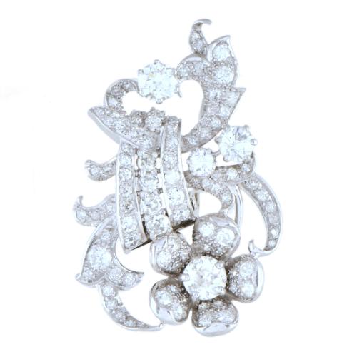 Broche estilo belle époque años 50.
