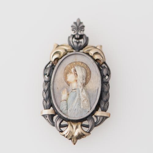 Modernist devotional pendant, early 20th century.