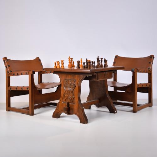BIOSCA. Set of two chairs, circa 1960.