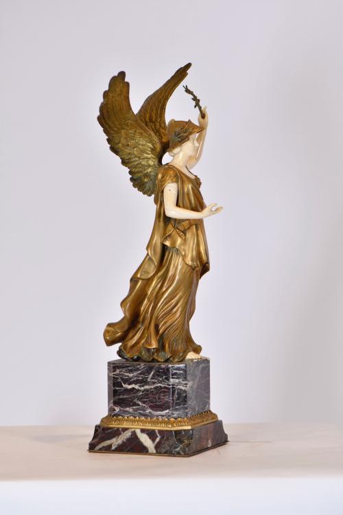 ATTR. TO BEAUDOUIN MASSIN. Chryselephantine figure, circa 1