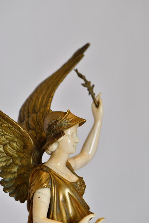 ATTR. TO BEAUDOUIN MASSIN. Chryselephantine figure, circa 1