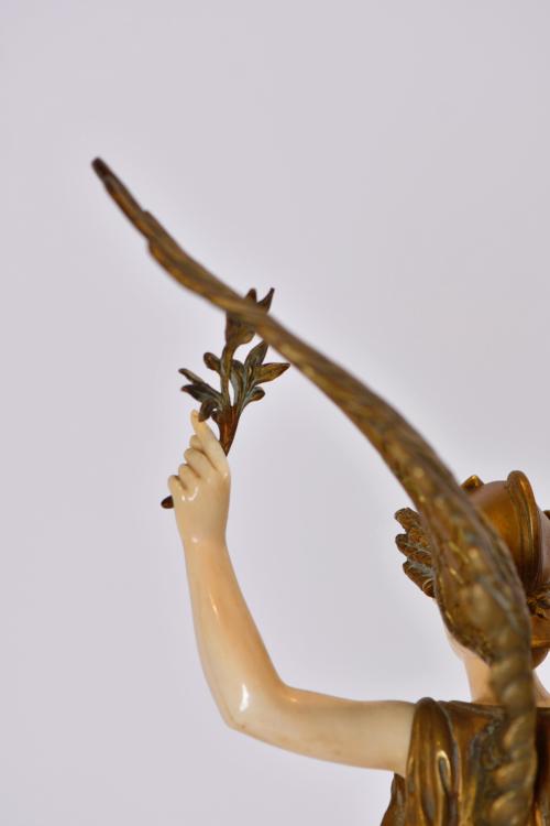 ATTR. TO BEAUDOUIN MASSIN. Chryselephantine figure, circa 1