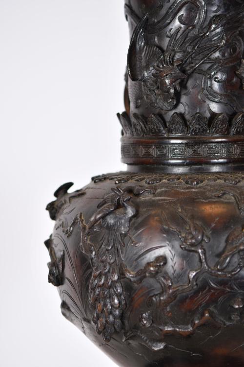 Pareja de jarrones chinos, pp. siglo XX.