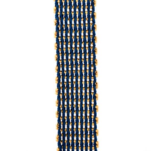 Pulsera ancha malla de hilo.