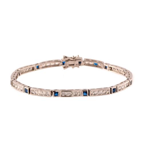 Pulsera tipo riviére estilo art decó