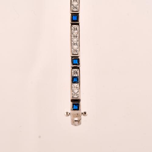 Pulsera tipo riviére estilo art decó