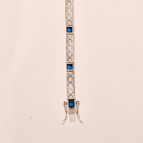 Pulsera tipo riviére estilo art decó