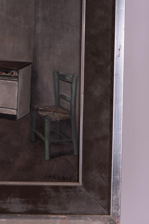 AMALIA AVIA PEÑA (1930-2011). ‘Interior with a washing mach