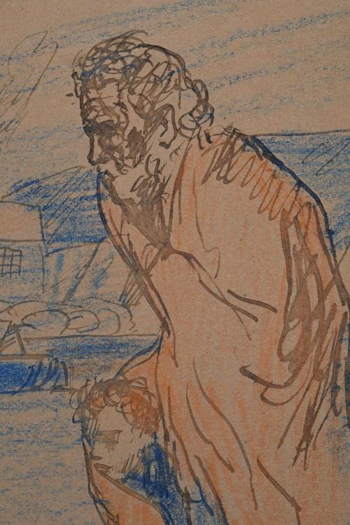 PABLO PICASSO (1881-1973). "PADRE E HIJO A LAS ORILLAS DEL 