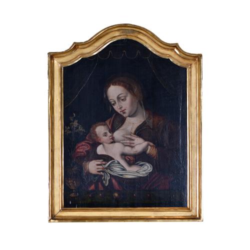 16TH CENTURY FLEMISH SCHOOL. 'Nursing Madonna'.