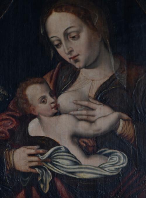 16TH CENTURY FLEMISH SCHOOL. &#39;Nursing Madonna&#39;.