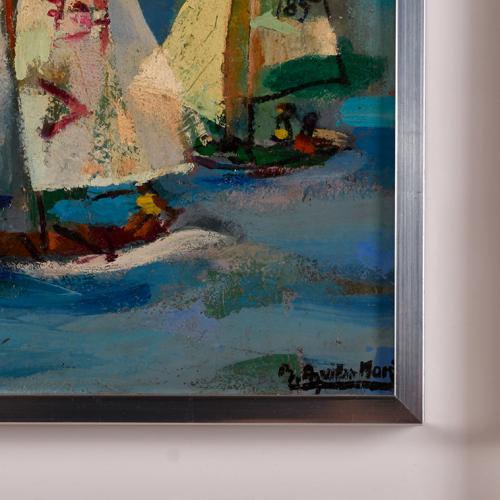 RAMÓN AGUILAR MORÉ (1924-2015). "Barcos".