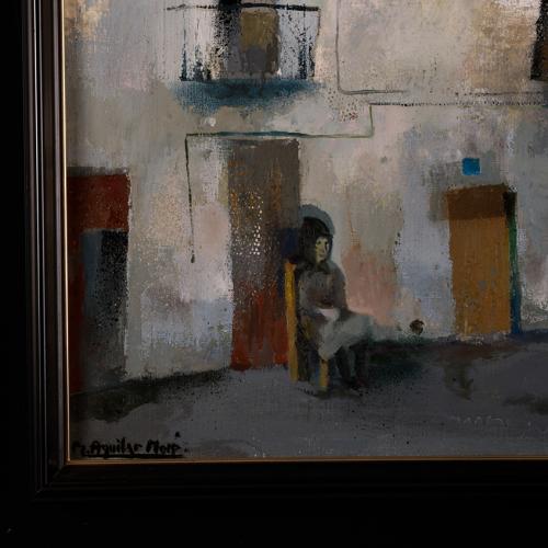 RAMÓN AGUILAR MORÉ (1924-2015). "Jugando en la calle".