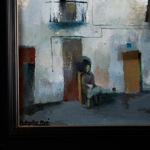 RAMÓN AGUILAR MORÉ (1924-2015). ‘Playing on the street’.