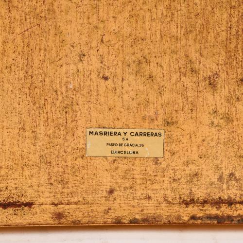 MASRIERA Y CARRERAS, placa esmaltada devocional.