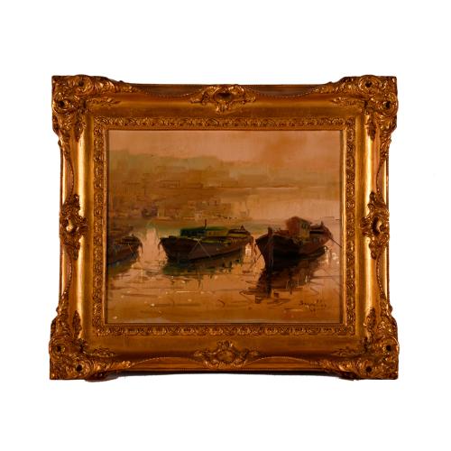 JOSEP SARQUELLA (1928-2000). "Barcas".