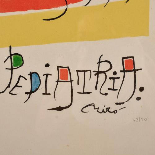 JOAN MIRÓ (1893-1983). "Pediatría", circa 1976 .