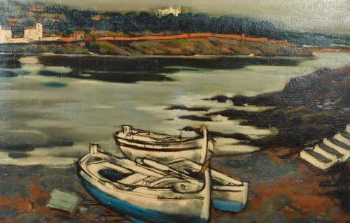 JESUS CASAUS MECHO (1926-2002). "Silence", Cadaqués.