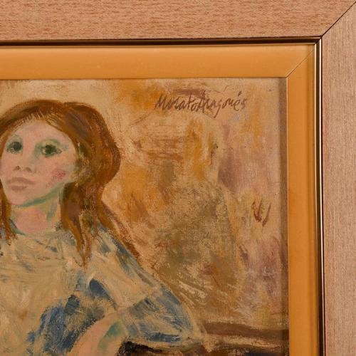 JOSEP MARIA MORATO ARAGONES (1923-2006). 'Girl smoking'.