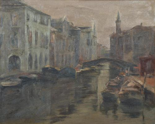 JOSEP CRUAÑAS FAGES (1942). "Canal de Venecia", 1987. 