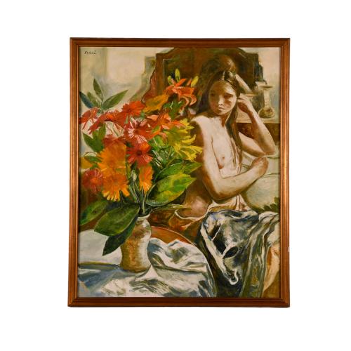 JORDI ROLLAN LAHOZ (1940). "Joven y flores".