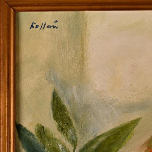 JORDI ROLLAN LAHOZ (1940). 'Girl and flowers'.