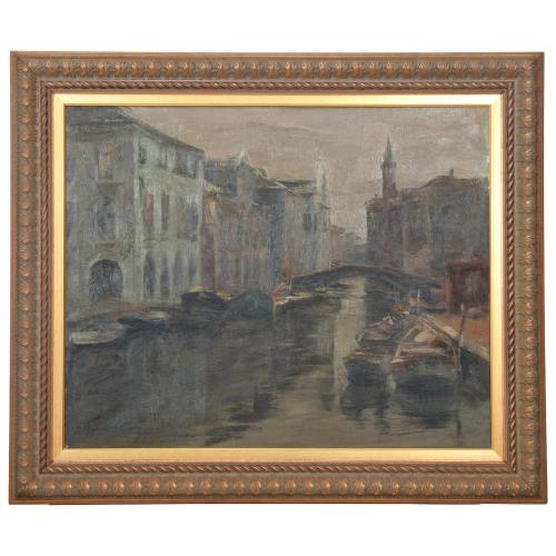 JOSEP CRUAÑAS FAGES (1942). "Canal de Venecia", 1987. 