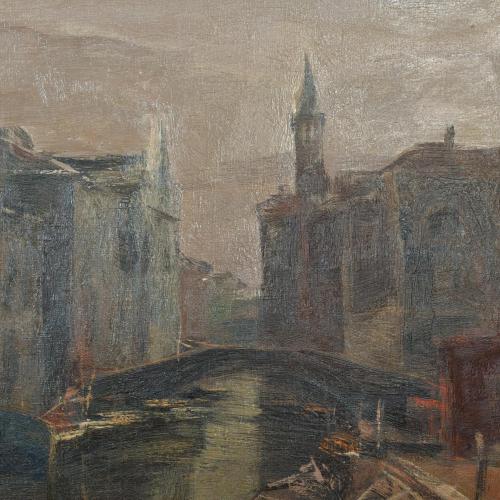 JOSEP CRUAÑAS FAGES (1942). "Canal de Venecia", 1987. 