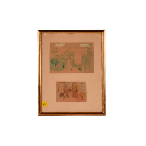 JOAQUIM MIR I TRINXET (1873-1940). Pareja de esbozos.